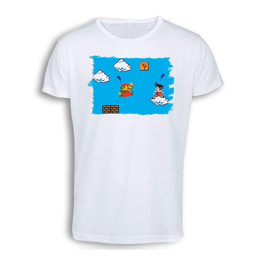 CAMISETA TACTO ALGODÓN GOKU RETRO 8 BITS DRAGON BALL cómoda personalizada