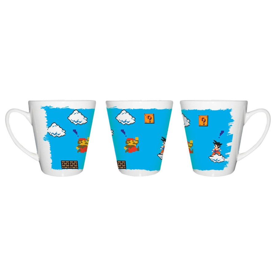 TAZA CÓNICA GOKU RETRO 8 BITS DRAGON BALL conica personalizada