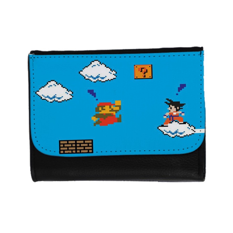 BILLETERA BILLETERO GOKU RETRO 8 BITS DRAGON BALL unisex negro monedero