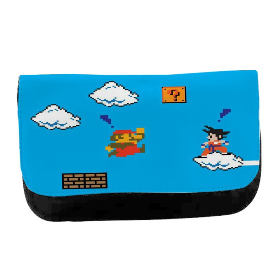 ESTUCHE NECESER DE LONA GOKU RETRO 8 BITS DRAGON BALL unisex negro monedero billetera