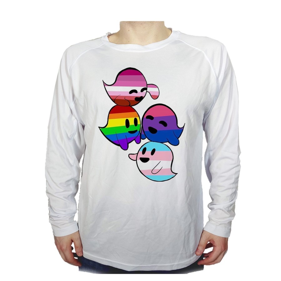 CAMISETA MANGA LARGA FANTASMAS ORGULLO GAY personalizada