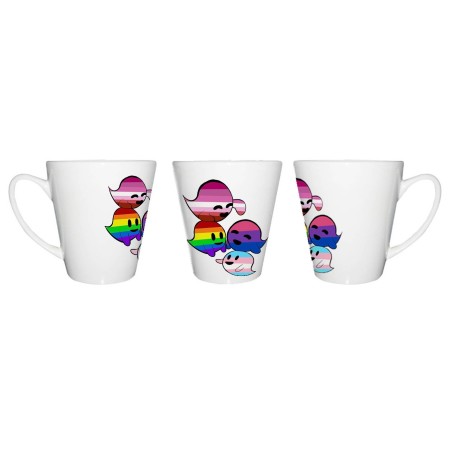 TAZA CÓNICA FANTASMAS ORGULLO GAY conica personalizada