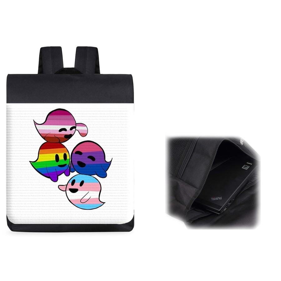 PACK MOCHILA Y ESTUCHE FANTASMAS ORGULLO GAY material escolar