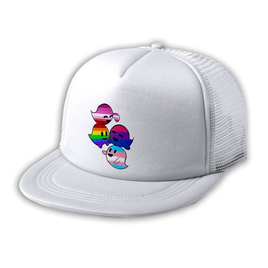 GORRA 5 PANELES REDECILLA TRASERA FANTASMAS ORGULLO GAY estilo rapero