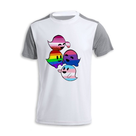 CAMISETA DISEÑO BICOLOR FANTASMAS ORGULLO GAY personalizada