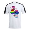 CAMISETA TÉCNICA FRANJA MANGAS NEGRA FANTASMAS ORGULLO GAY personalizada