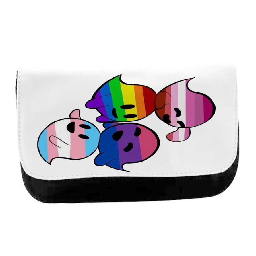 ESTUCHE NECESER DE LONA FANTASMAS ORGULLO GAY unisex negro monedero billetera