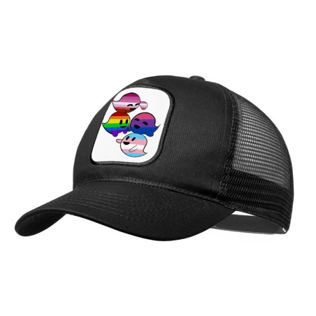 GORRA NEGRA CON REJILLA FANTASMAS ORGULLO GAY moda deporte