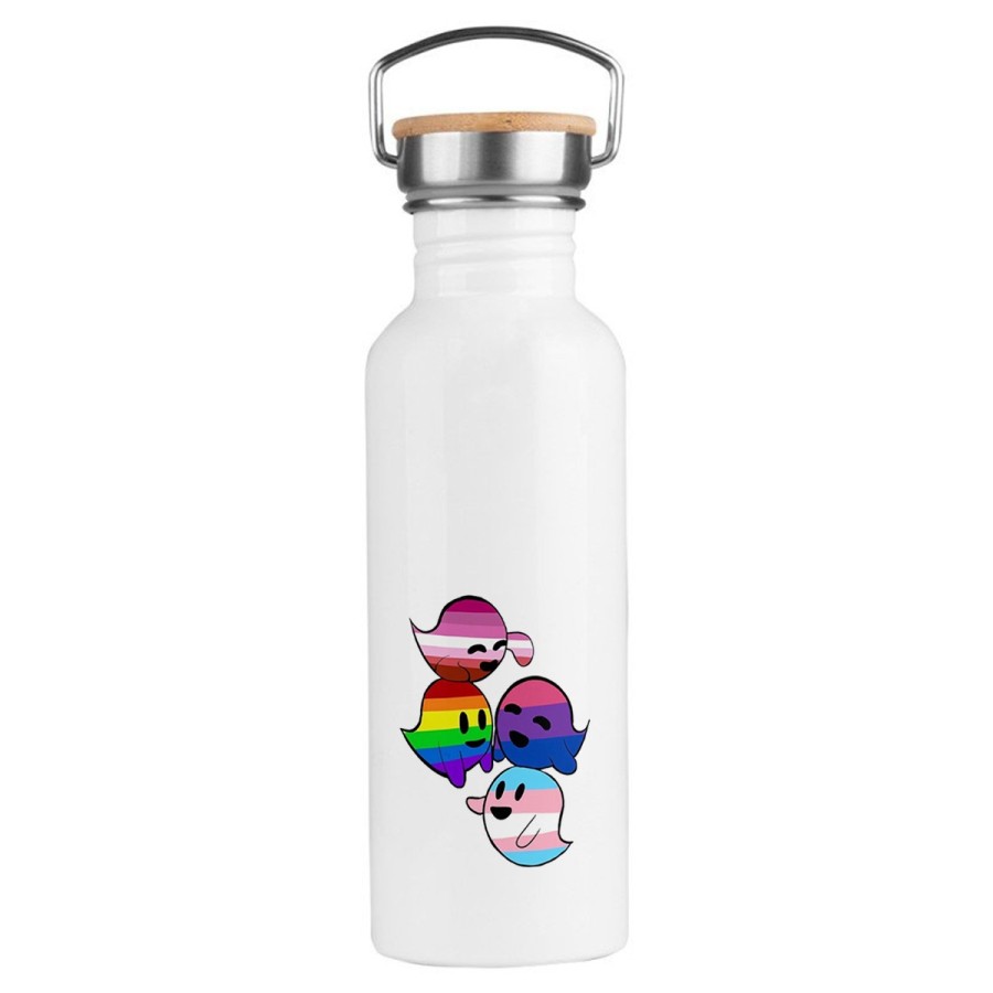 BIDON 750 ML ACERO INOXIDABLE ESTILO RETRO FANTASMAS ORGULLO GAY deporte deportivo botella