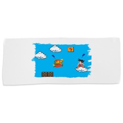 TOALLA GIMNASIO GYM ABSORBENTE GOKU RETRO 8 BITS DRAGON BALL suave con bolsita