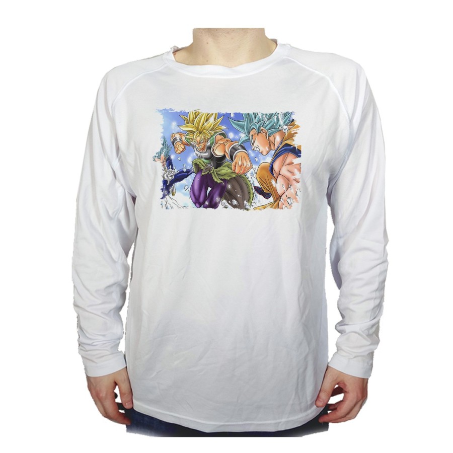 CAMISETA MANGA LARGA PELICULA GOKU VEGETA VS BROLY personalizada