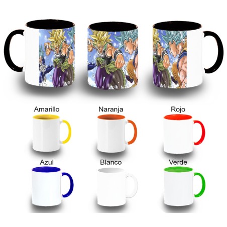 TAZA COLORES PELICULA GOKU VEGETA VS BROLY color personalizada