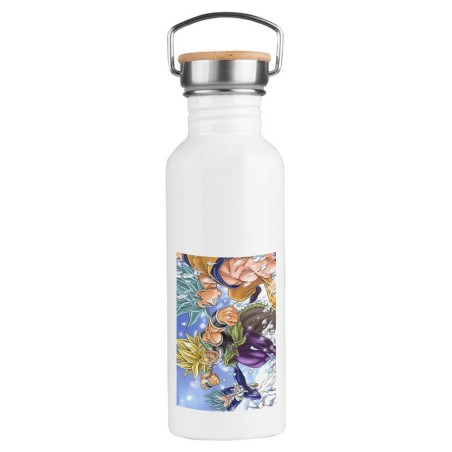 BIDON 750 ML ACERO INOXIDABLE ESTILO RETRO PELICULA GOKU VEGETA VS BROLY deporte deportivo botella