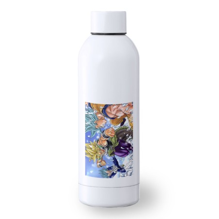 BIDON 500 ML ACERO INOXIDABLE PELICULA GOKU VEGETA VS BROLY deporte deportivo botella senderismo