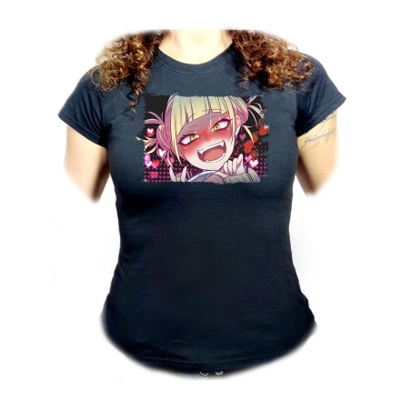 CAMISETA NEGRA MUJER YANDERE TOGA HIMIKO BOKUNOHERO oferta personalizada