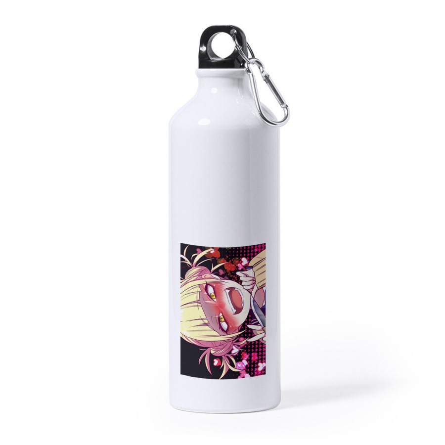 BIDON GRANDE 800 ML ACERO INOXIDABLE YANDERE TOGA HIMIKO BOKUNOHERO deporte deportivo mosqueton botella