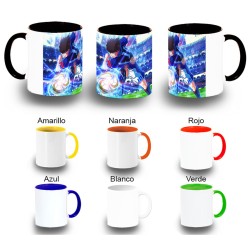 TAZA COLORES OLIVER ATOM FUTBOLISTA color personalizada