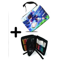 PACK MOCHILA Y ESTUCHE OLIVER ATOM FUTBOLISTA material escolar