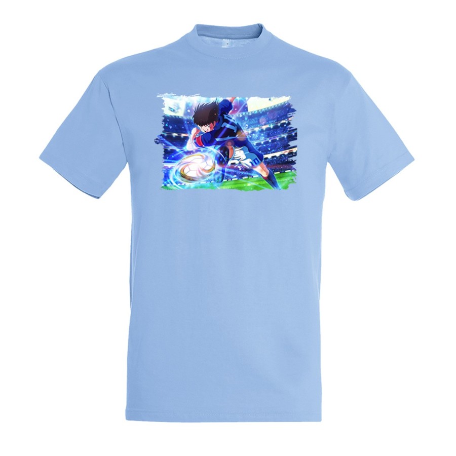 CAMISETA AZUL CIELO OLIVER ATOM FUTBOLISTA moda verano personalizada