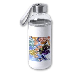 BIDON DE 420 ML CON FUNDA DE NEOPRENO PELICULA GOKU VEGETA VS BROLY tapon seguridad