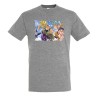 CAMISETA GRIS MEZCLA PELICULA GOKU VEGETA VS BROLY moda verano personalizada