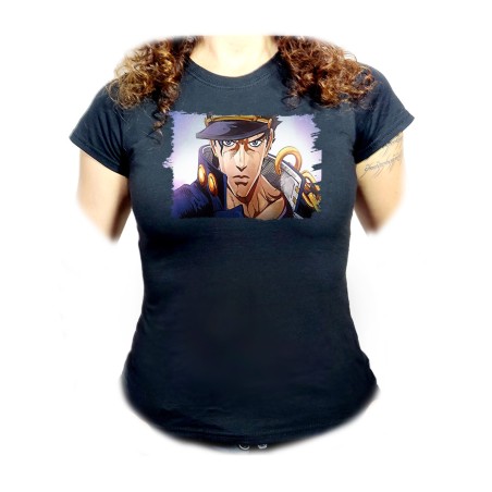 CAMISETA NEGRA MUJER JOJO BIZARRE ADVENTURE SERIE oferta personalizada