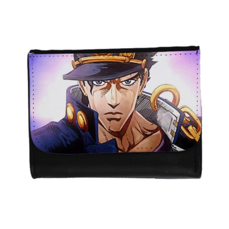 BILLETERA BILLETERO JOJO BIZARRE ADVENTURE SERIE unisex negro monedero