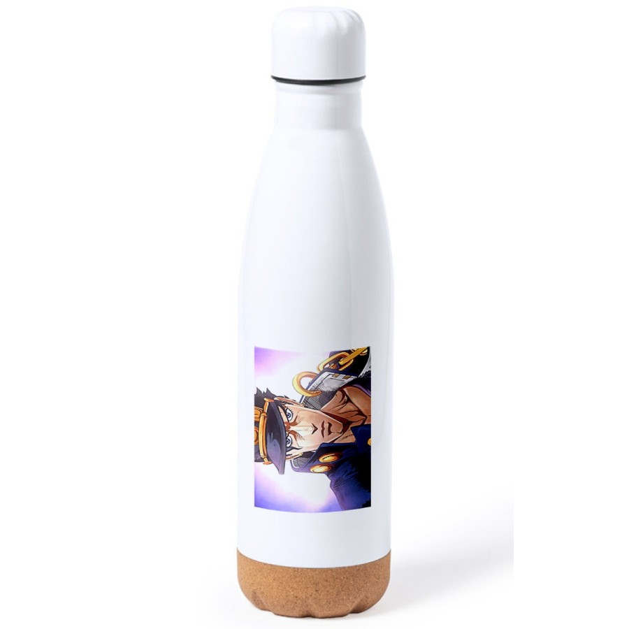 BIDON 750 ML ACERO INOXIDABLE ADORNO DE CORCHO JOJO BIZARRE ADVENTURE SERIE tapon botella