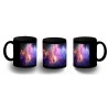 TAZA COMPLETAMENTE NEGRA NEBULOSA GALAXIA UNIVERSO COSMOS personalizada