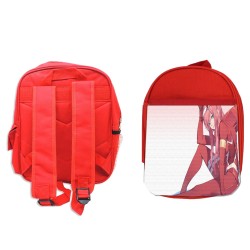 MOCHILA ROJA DARLING IN THE FRANXX ANIME escolar personalizado