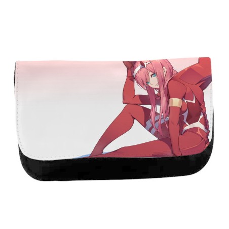 ESTUCHE NECESER DE LONA DARLING IN THE FRANXX ANIME unisex negro monedero billetera