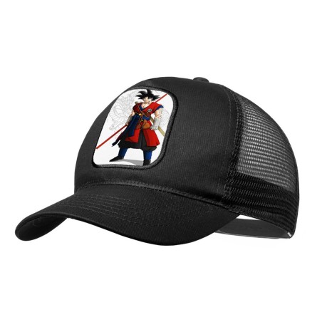 GORRA NEGRA CON REJILLA GOKU DRAGON BALL HEROES moda deporte