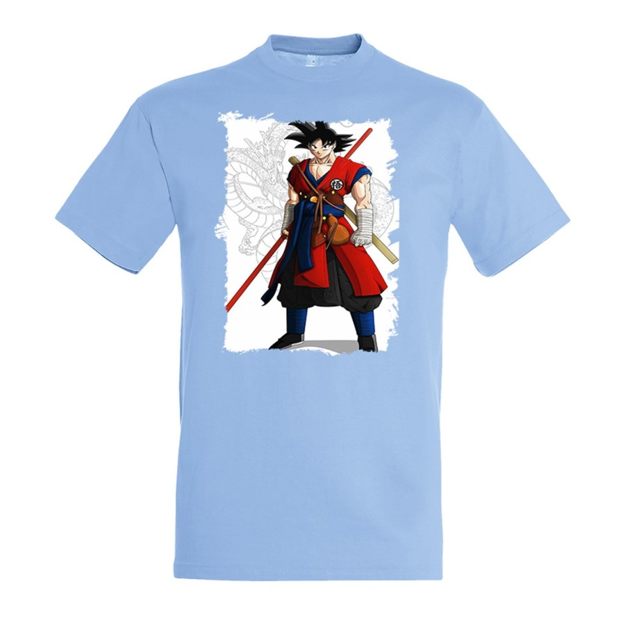 CAMISETA AZUL CIELO GOKU DRAGON BALL HEROES moda verano personalizada