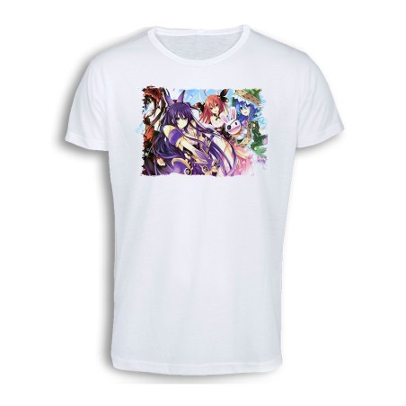 CAMISETA TACTO ALGODÓN DATE ALIVE PERSONAJES ANIME cómoda personalizada