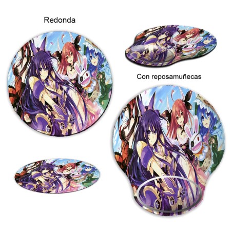 ALFOMBRILLA REDONDEADA DATE ALIVE PERSONAJES ANIME curva curvada reposamuñecas pc raton