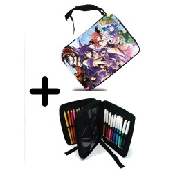 PACK MOCHILA Y ESTUCHE DATE ALIVE PERSONAJES ANIME material escolar