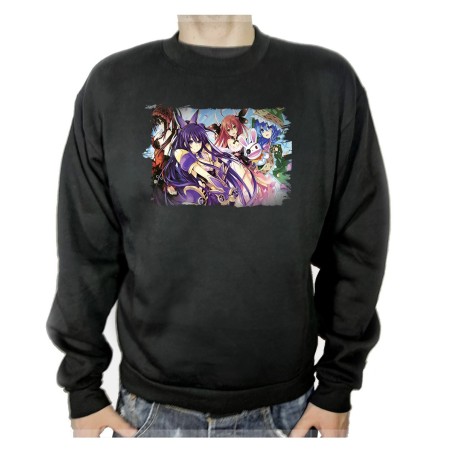 SUDADERA NEGRA DATE ALIVE PERSONAJES ANIME adulto poliester algodón personalizada