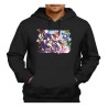 SUDADERA NEGRA CON CAPUCHA DATE ALIVE PERSONAJES ANIME adulto poliester algodón personalizada