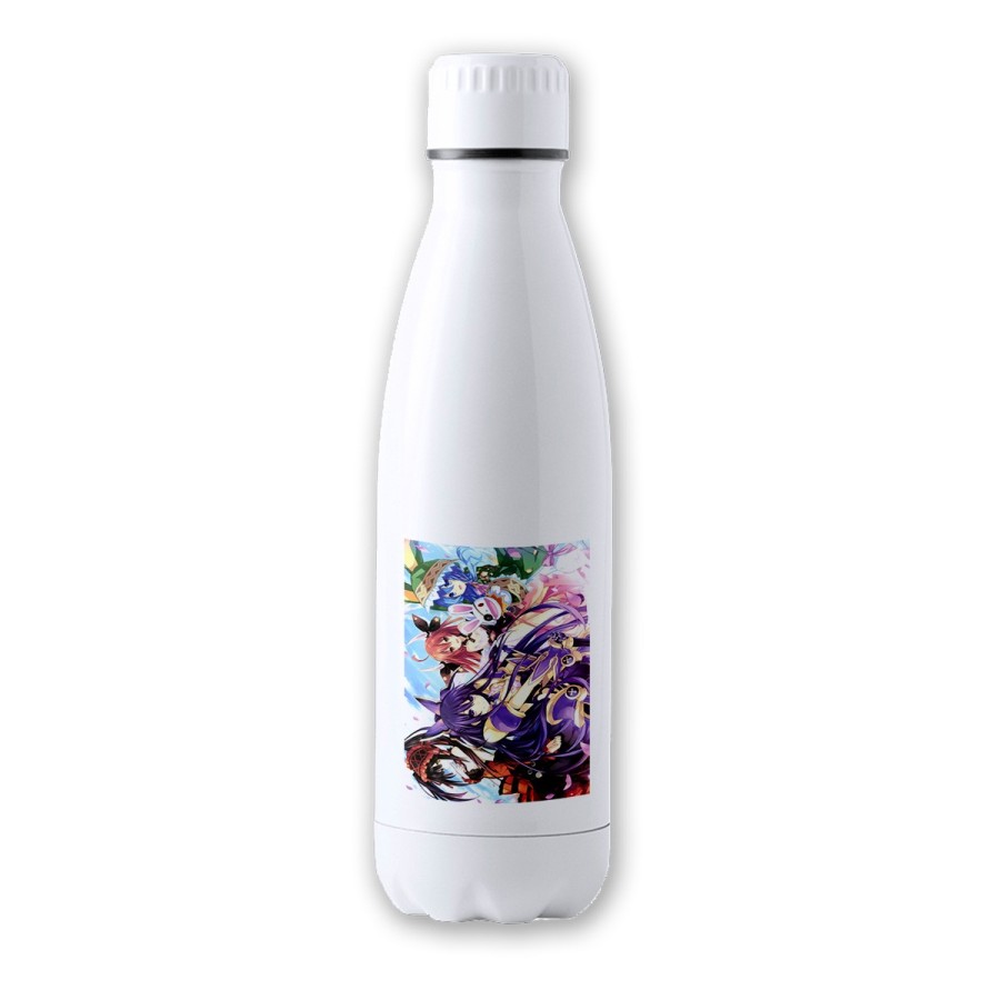 BIDON 700 ML ACERO INOXIDABLE DATE ALIVE PERSONAJES ANIME tapon seguridad botella