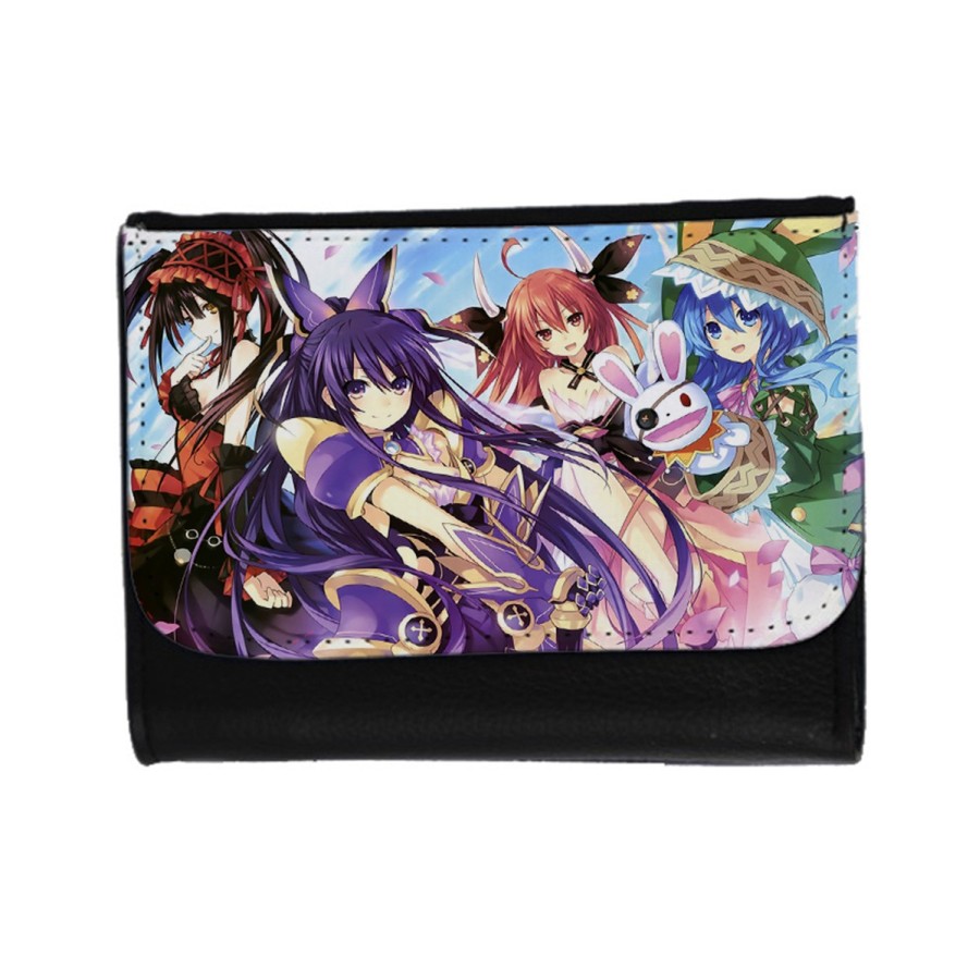 BILLETERA BILLETERO DATE ALIVE PERSONAJES ANIME unisex negro monedero