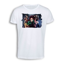 CAMISETA TACTO ALGODÓN DEMON SLAYER ACCION PERSONAJES cómoda personalizada