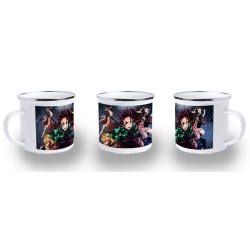 TAZA METALICA DEMON SLAYER ACCION PERSONAJES metal personalizada