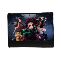 BILLETERA BILLETERO DEMON SLAYER ACCION PERSONAJES unisex negro monedero