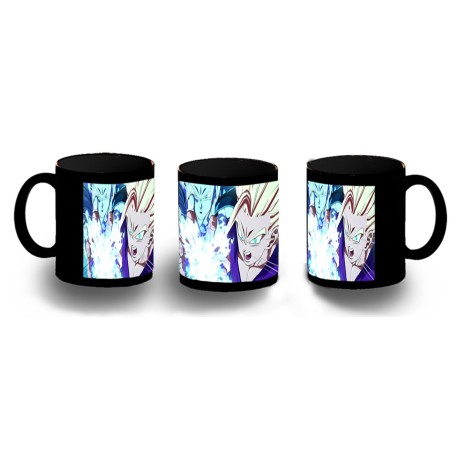 TAZA COMPLETAMENTE NEGRA dragon ball z songoanda gohan ssj 2 personalizada