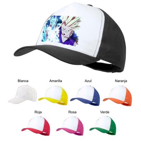 GORRA COLORES dragon ball z songoanda gohan ssj 2 color personalizada