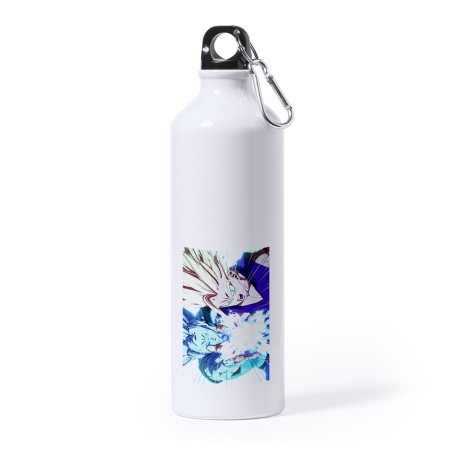 BIDON GRANDE 800 ML ACERO INOXIDABLE dragon ball z songoanda gohan ssj 2 deporte deportivo mosqueton botella