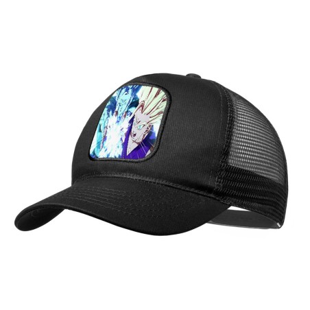 GORRA NEGRA CON REJILLA dragon ball z songoanda gohan ssj 2 moda deporte