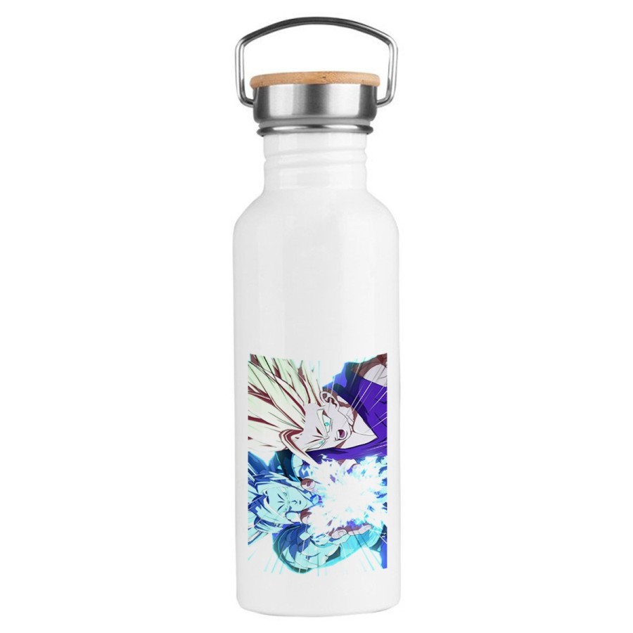 BIDON 750 ML ACERO INOXIDABLE ESTILO RETRO dragon ball z songoanda gohan ssj 2 deporte deportivo botella