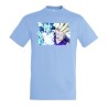 CAMISETA AZUL CIELO dragon ball z songoanda gohan ssj 2 moda verano personalizada