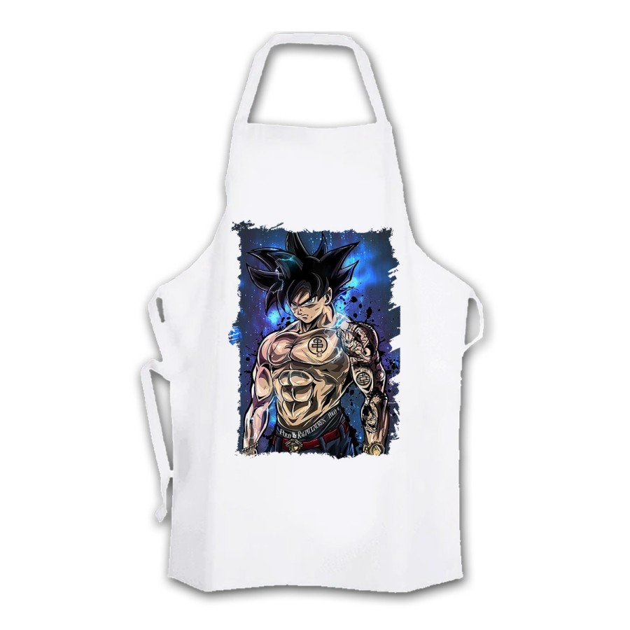 DELANTAL Goku ultra instinto banda callejera yakuza cocina personalizado